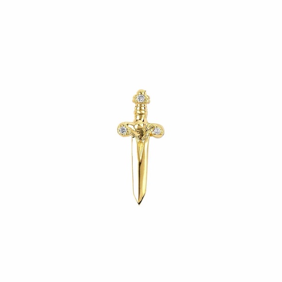 Logan Hollowell Dagger Studs with Diamonds - Picture 1 of 7